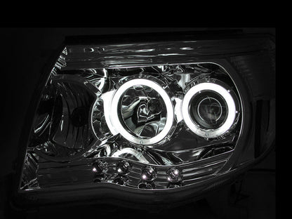Anzo 2005-2011 Toyota Tacoma Projector Headlights w/ Halos Chrome