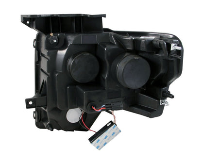 Anzo 2009-2014 Ford F-150 Projector Headlights w/ Halo Black (CCFL) G2