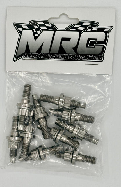 MRC Racing Components Honda B,D,F,H,J Series/Chevy Ecotec 45mm Raw Titanium Exhaust/Intake Stud Kit