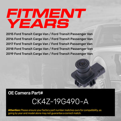 Ford Transit Passenger / Cargo Van (2015-2019) OEM Replacement Backup Camera OE Part # CK4Z-19G490-A