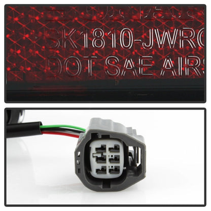 Spyder 07-16 Jeep Wrangler Version 2 Light Bar LED Tail Lights - Red Clear (ALT-YD-JWA07V2-LBLED-RC) 5084798