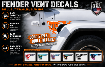 Tennessee fender vent for the JL or JT 2018 or newer 94