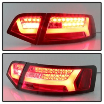 Spyder 09-12 Audi A6 LED Tail Lights - Red Clear (ALT-YD-AA609-LED-RC) 5085191