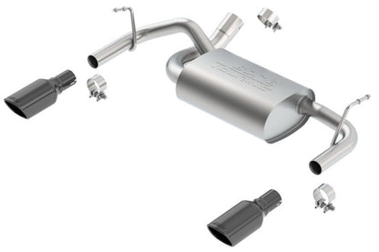 Borla 12-16 Jeep Wrangler 3.6AT/MT 4WD 2+4DR S/ SQ /RL/AC SR 2.5in, 2in Tip 3.5 sqx8 Black Chrome 11834BC