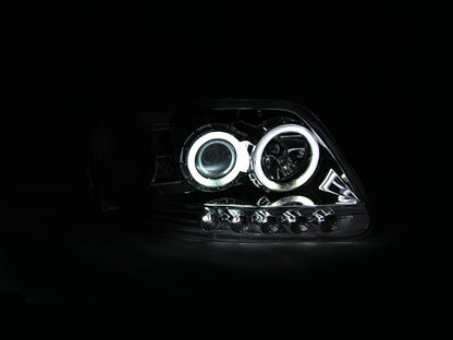 Anzo 1997.5-2003 Ford F-150 Projector Headlights w/ Halo Chrome 1pc