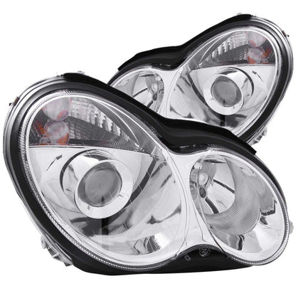 Anzo 2001-2007 Mercedes Benz C Class W203 Projector Headlights Chrome