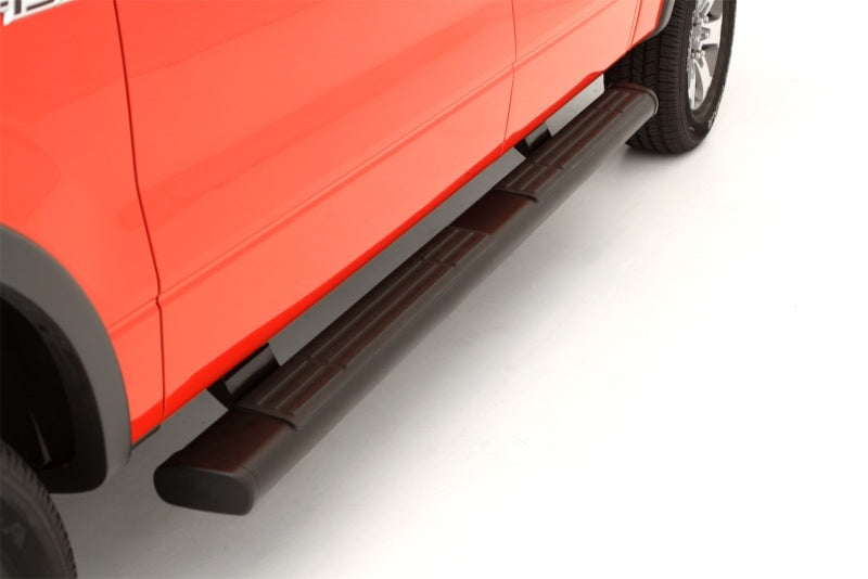 Lund 07-18 Chevy Silverado 2500/3500 Ext. Cab 6in. Oval Straight Black Nerf Bars - Black
