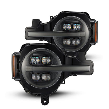 AlphaRex 21-23 Ford Bronco NOVA LED Proj Headlights Alpha-Black w/Activ Light/Seq Signal/DRL 880259 *Discontinued