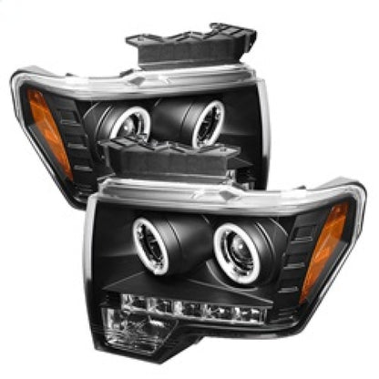 Spyder Ford F150 09-14 Projector Headlights Halogen Model- CCFL Halo LED Blk PRO-YD-FF15009-CCFL-BK 5030108