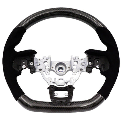 BLOX Racing 22+ Subaru Carbon/Alcantara Steering Wheel Black Stitching BXSW-50020-B