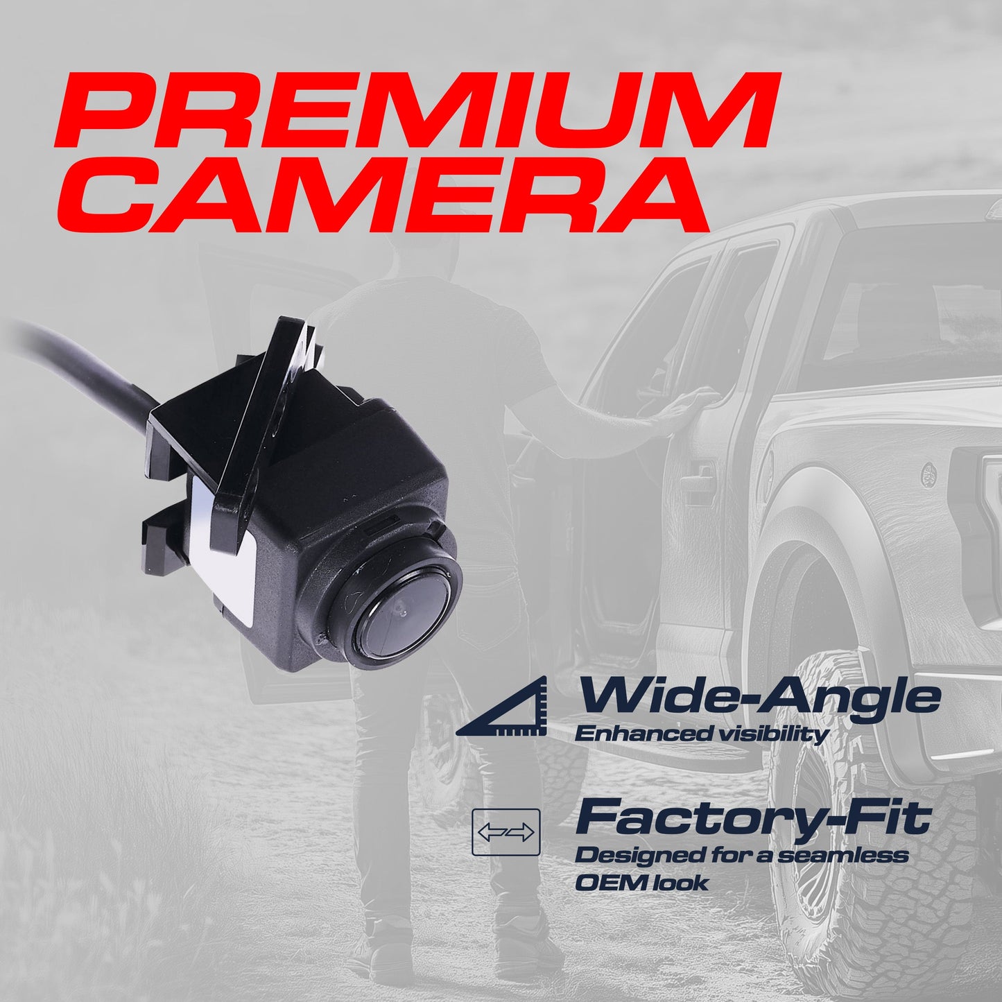 Cadillac ATS Coupe (2015-2019), ATS-V Coupe (2016-2019), ATS Sedan (2013-2018), ATS-V Sedan (2016-2018) OEM Replacement Backup Camera OE Part # 20976983, 23386282