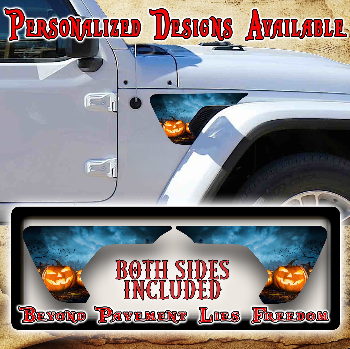 Pumpkin patch fender vent for the JL or JT 2018 or newer 95