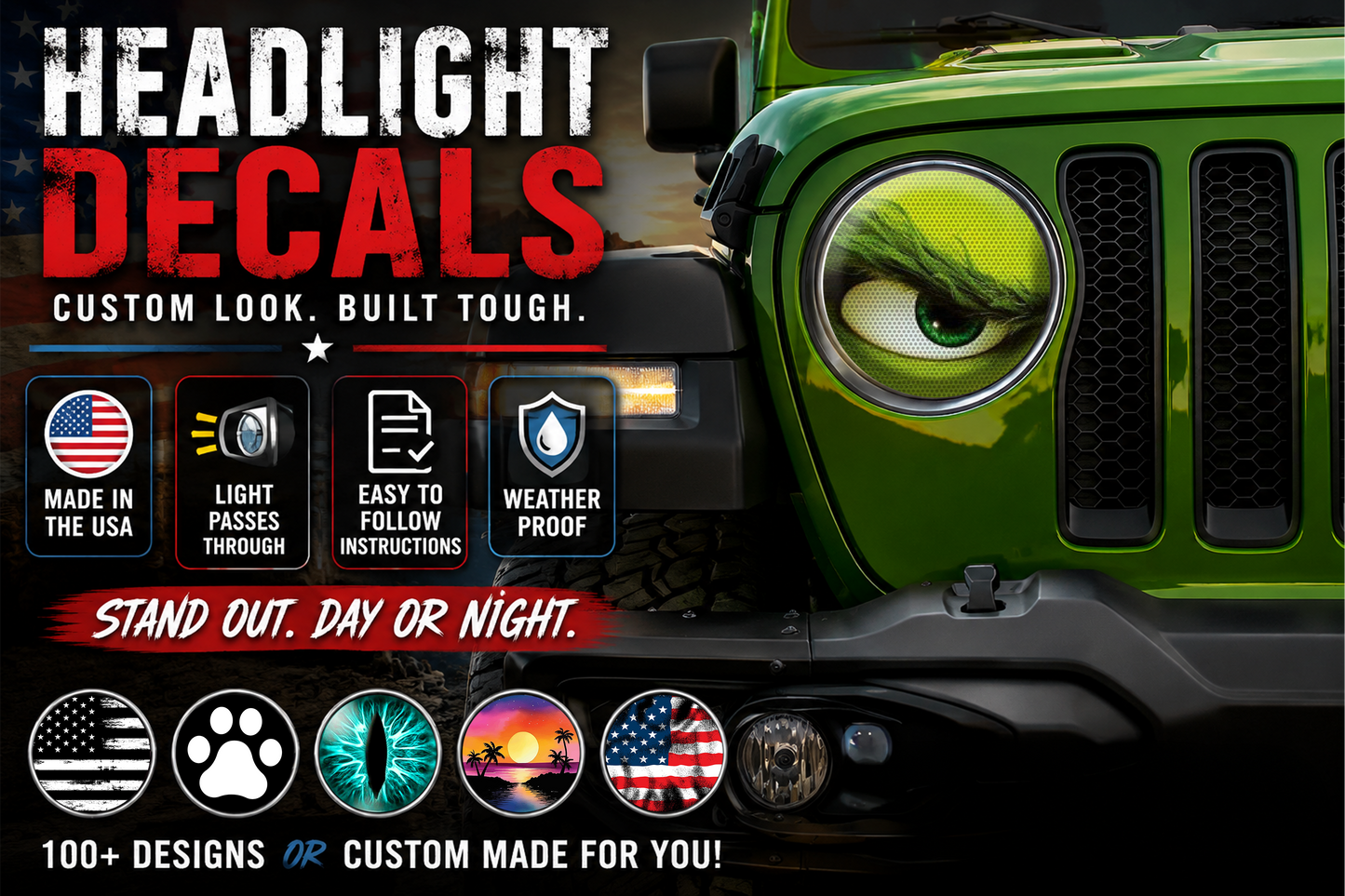 Grinch eye for a round headlight. 97