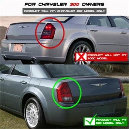 Spyder Chrysler 300 05-07 LED Tail Lights Chrome ALT-YD-CHR305-LED-C 5001634