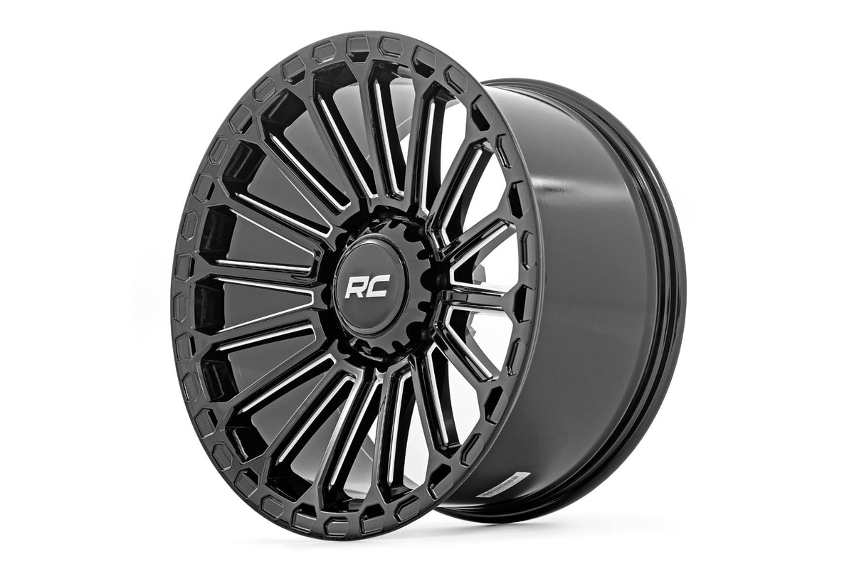 97 Series Wheel One-Piece Gloss Black 20x10 8x170 -19mm Rough Country