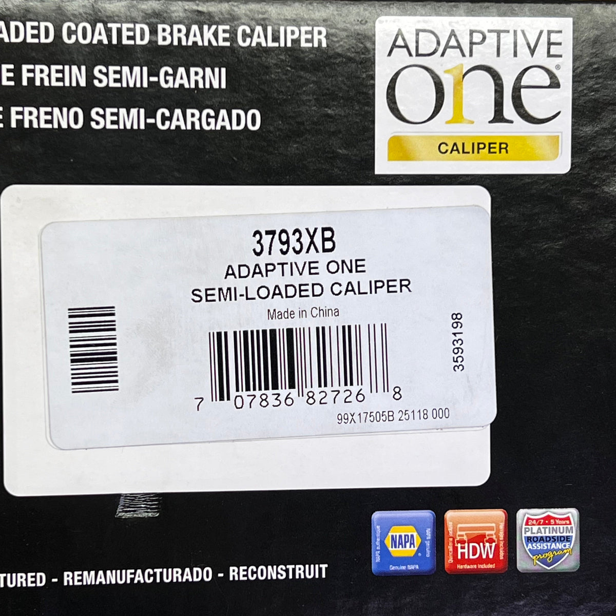 NAPA Adaptive One Brake Single Piston Remanufactured For Chevrolet & GMC 3793XB