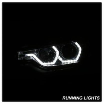 Spyder 12-14 BMW F30 3 Series 4DR Projector Headlights - LED DRL - Chrome (PRO-YD-BMWF3012-DRL-C) 5084354