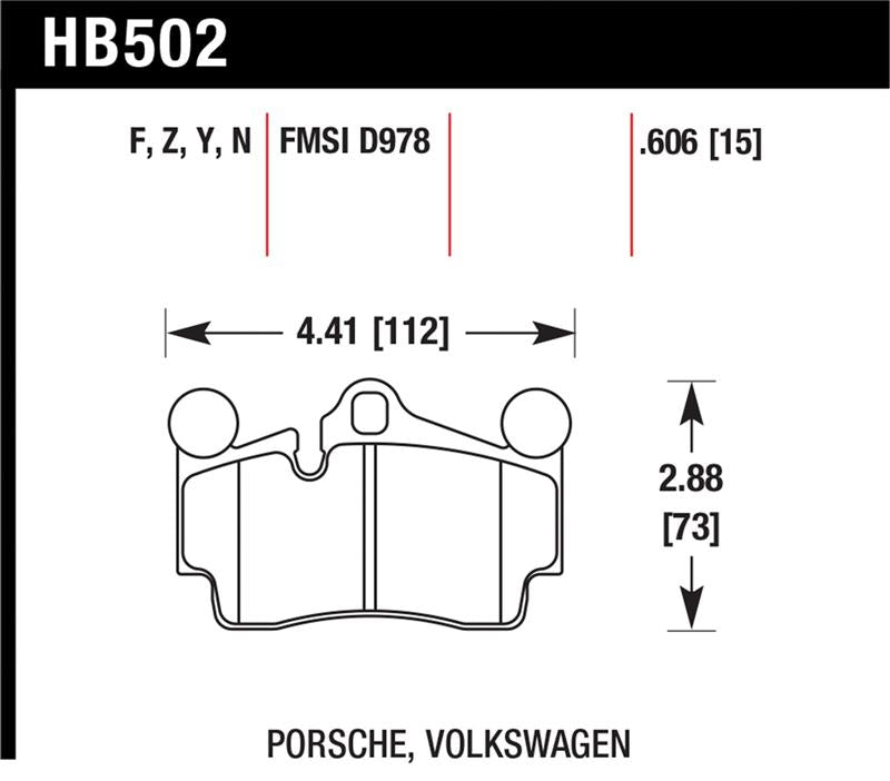 Hawk 2007-2014 Audi Q7 Premium HPS 5.0 Rear Brake Pads