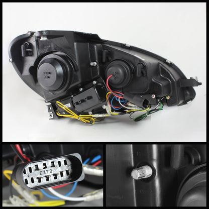 Spyder Mercedes Benz W204 C-Class 12-13 Projector Halogen Model- DRL Chrm PRO-YD-MBW20412-DRL-C 5074256