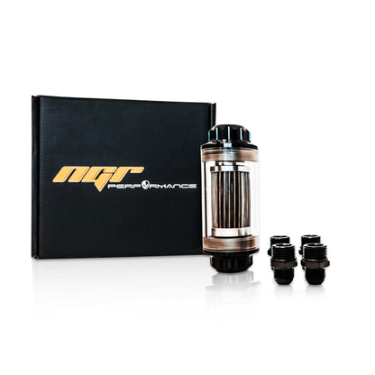 NGR Fuel Filter (Drag Edition) Clear, 40 Micron 200GPH, 8AN-10AN