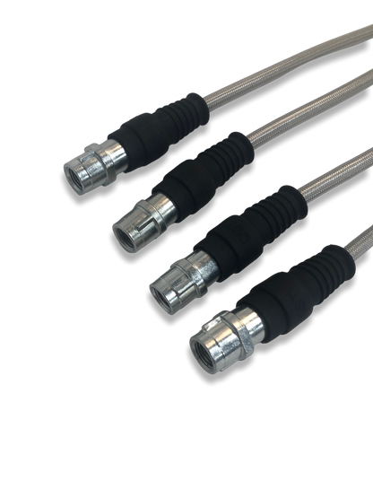 PMB Performance DirectFit Stainless-Steel Brake Lines - Set of 4 - 2016-22 Porsche Boxster/Spyder/Cayman