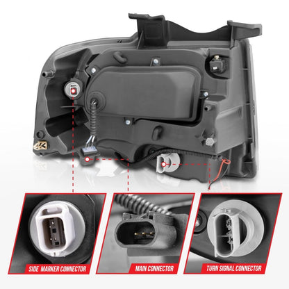 Anzo 2007-2014 Ford Expedition Projector Headlights Chrome