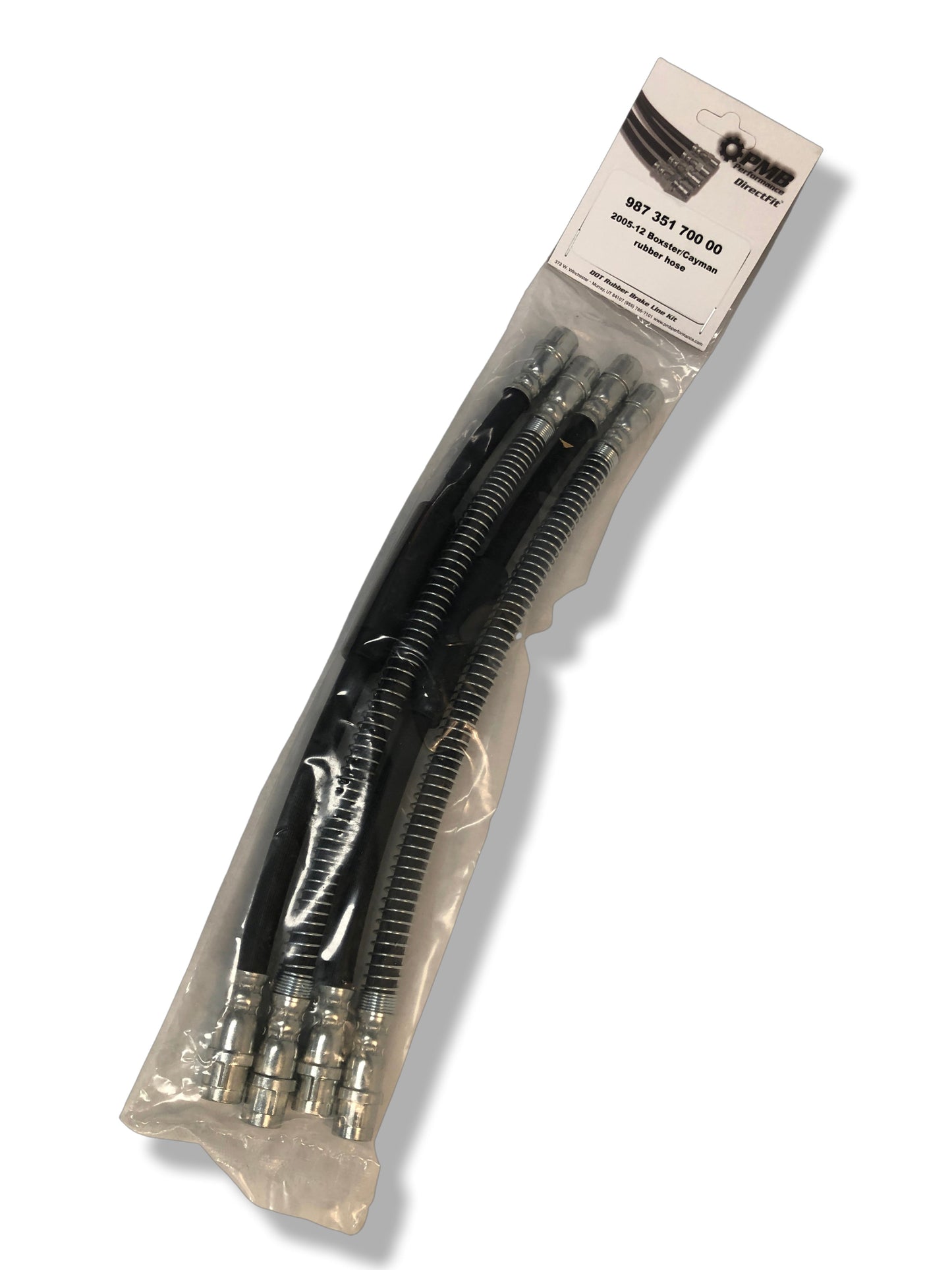 PMB Performance DirectFit Rubber Brake Lines - Set of 4 - 2005-12 Porsche Boxster/Cayman