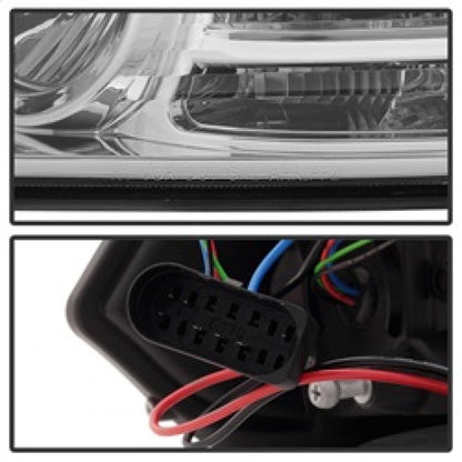 Spyder Dodge Ram 13-15 Projector Headlights Light Bar DRL Chrome PRO-YD-DR13-LBDRL-C 5080905