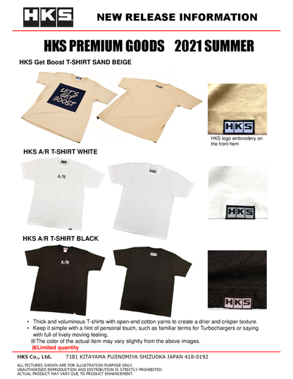 HKS A/R T-Shirt Xxl/Black 51007-Ak416