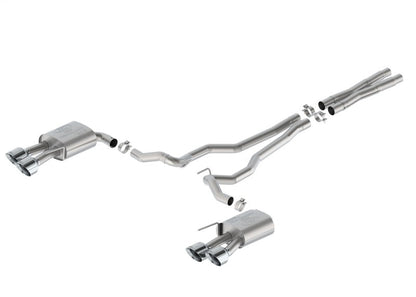 Ford Racing 2024 Mustang 5.0L Extreme Non-Active Cat-Back Exhaust w/Valance - Chrome Tip M-5200-M5ECV