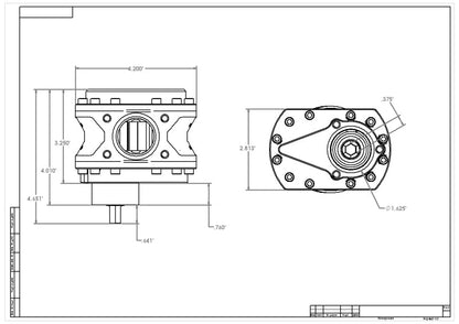 Aeromotive Fuel Pump, Spur Gear, 3/8 Hex, 1.20 Gear, Steel Body 25gpm NITRO