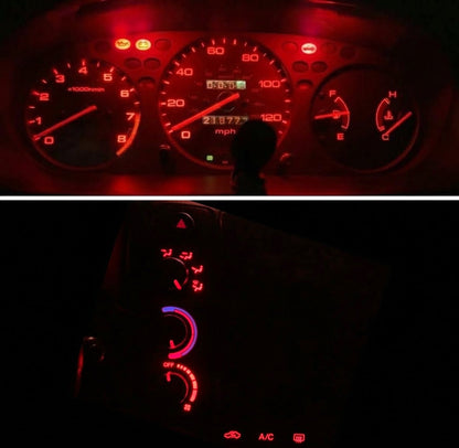 Gauge Cluster & AC Controls & Indicator LED package for 1999-2000 Honda Civic EK