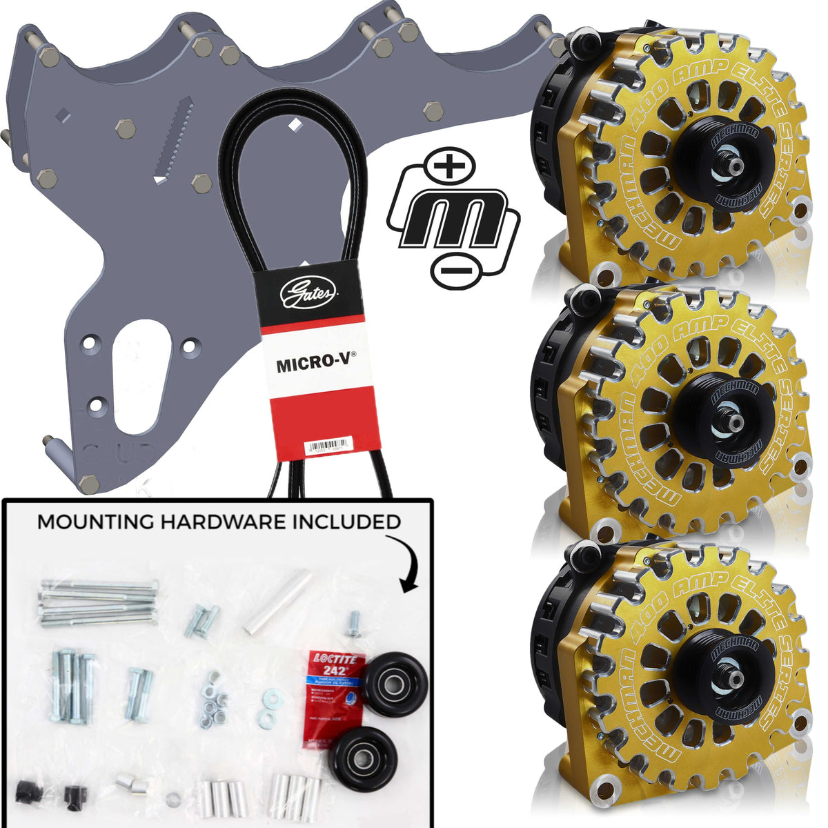 Mechman Triple Alternator Kit 1999-2004 GM Truck / SUV - Gold