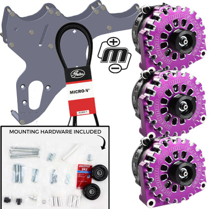 Mechman Triple Alternator Kit 1999-2004 GM Truck / SUV - Purple