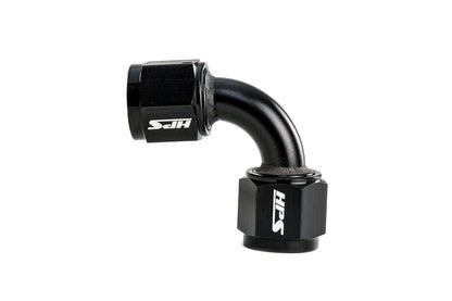 HPS Performance Products AN Female to Female Swivel Coupling Adapter, Aluminum, Black