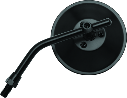 BikeMaster 4in Adjustable Round Mirror 10mm - Each - Black 600801