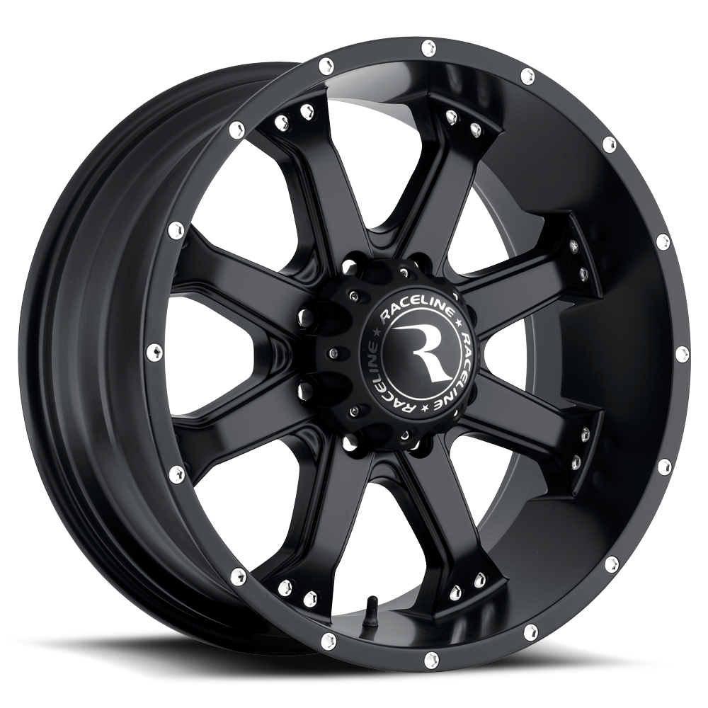 Raceline ASSAULT BLACK 20X9 8X6.5 -12mm (4.5"B/S)