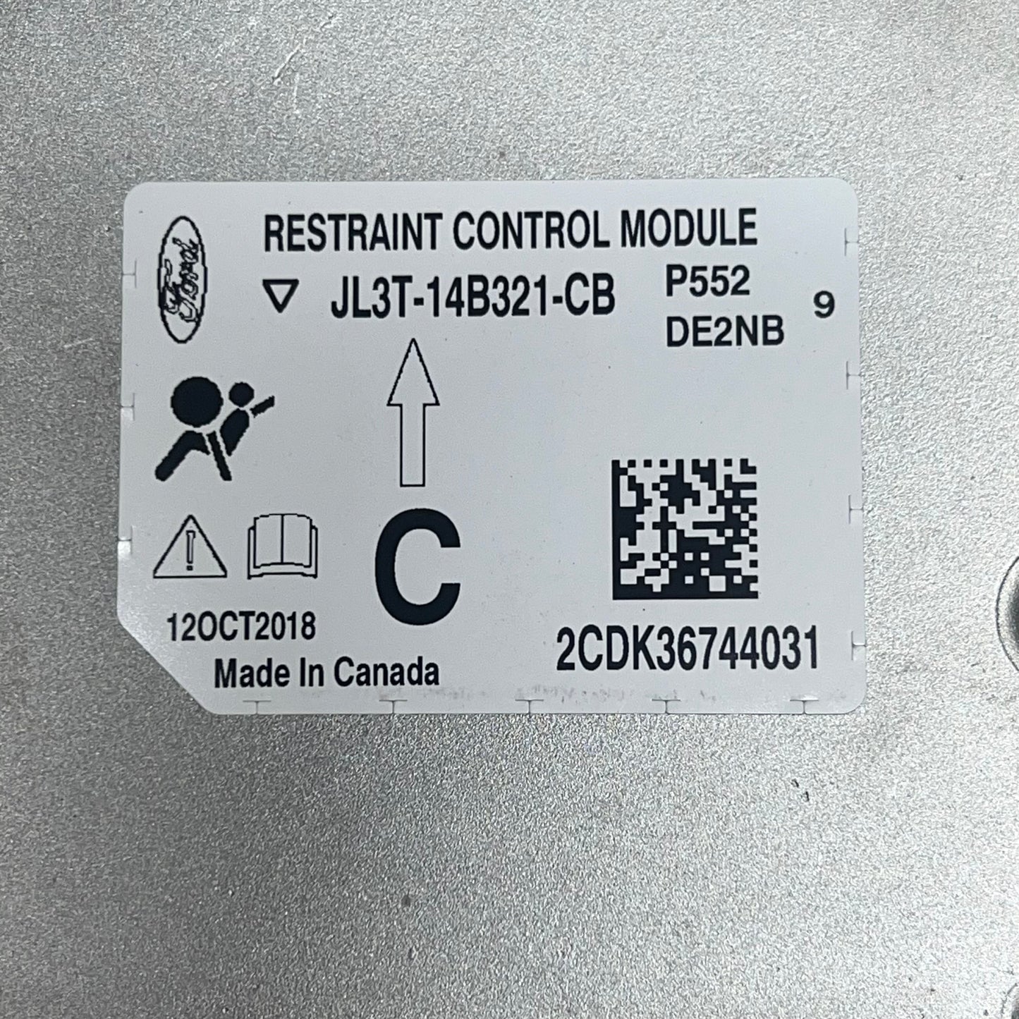 FORD SDM Control Module Sensor Assembly Genuine OEM 2018-20 F-150 JL3Z-14B321-D