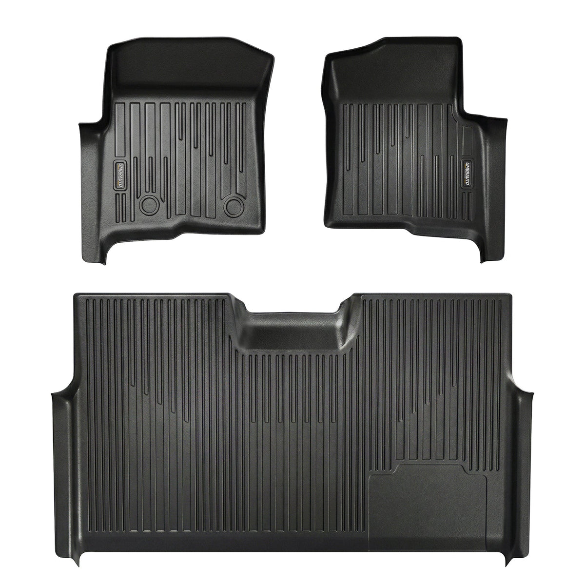 Umbrauto Custom Fit Floor Mats for Ford F150 SuperCrew 2010-2014 (Not for SuperCab or Regular Cab), All Weather TPE Pickup Truck Floor Liners for Front and Rear Row, Durable Non-Slip Automotive Mats