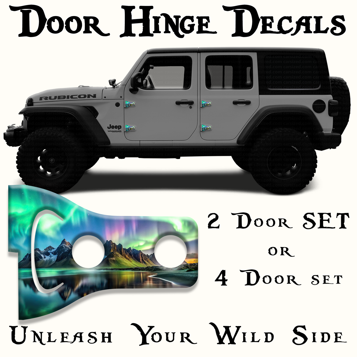Northern lights Door hinge decals 9