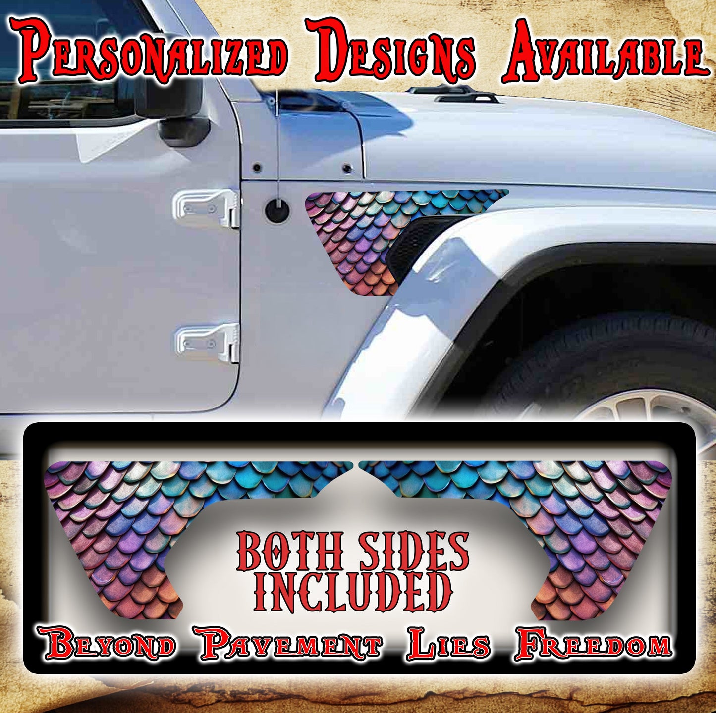 Scales fender vent for the JL or JT 2018 or newer 9