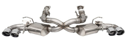 Corsa 2020 Corvette C8 3in Valved Cat-Back 4.5in Pol Quad Tips - Fits Factory Perf Exhaust w/ AFM 21100