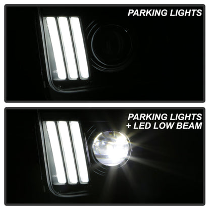 Spyder Ford Mustang 05-08 V2 High-Power LED Headlights - Black PRO-YD-FM05AP-BK 5088192