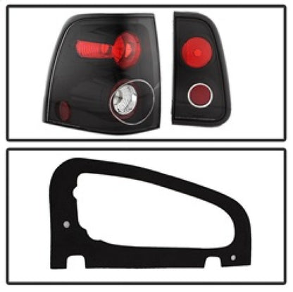 Spyder Lincoln Navigator 03-06 Euro Style Tail Lights Black ALT-YD-LN03-BK 5005946
