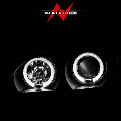 Anzo 2000-2004 Infiniti I30 Projector Headlights w/ Halo Black