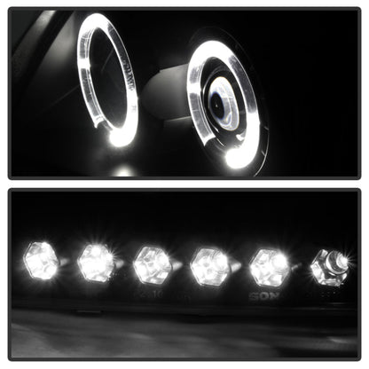 Spyder Ford F150 97-03 Projector - LED Halo Amber Reflctr LED Blk Smke PRO-YD-FF15097-1P-AM-BSM 5078445