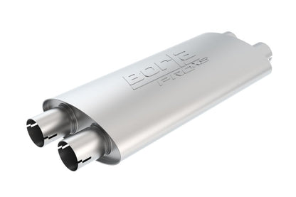 Borla Universal ProXS Muffler - Oval Dual/Dual Inlet/Outlet 2.5in Tubing 19inx4inx9.5in Case 400493