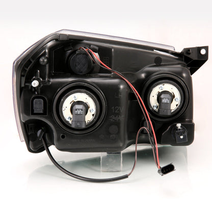 ANZO 2005-2007 Dodge Magnum Crystal Headlight  Black Amber 111425