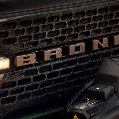 Ford Racing 2021+ Bronco Grille Lettering Overlay Kit - Bronze M-1447-BLBR