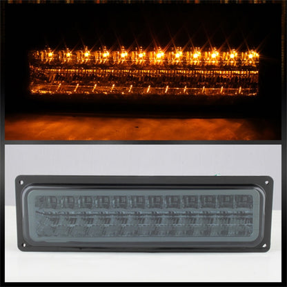 SPYDER Xtune GMC Yukon 92-93 Crystal Headlights w/ Corner & LED Bumper Smoke HD-JH-GMCCK88-LED-AM-SM-SET 5073556